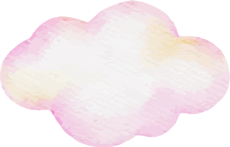 cute baby pink watercolor cloud